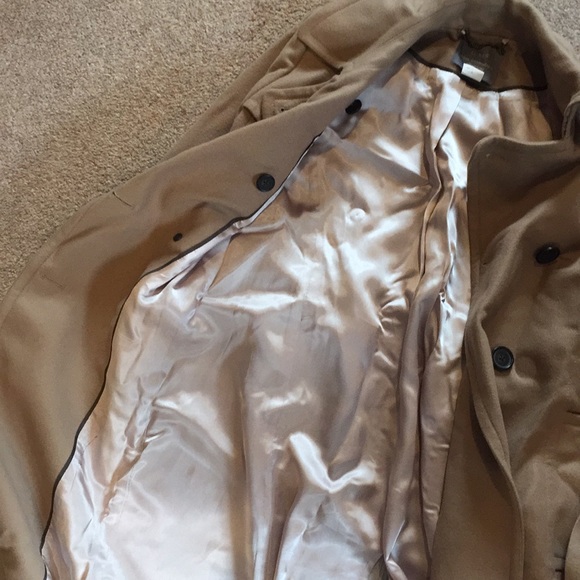 Well loved J.Crew Cashmere wool trench coat - Picture 1 of 4